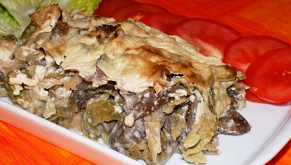 Kapusta zapečená se žampiony