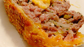 Mleté hovězí v listovém kabátku à la cheeseburger