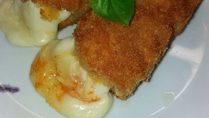 Smažený Romadúr se šunkou