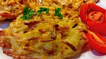 Špagetové zapečené "bulky", jako malé bramboráčky