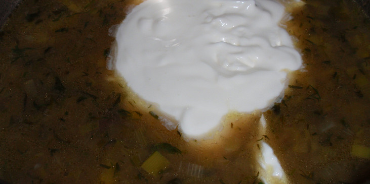 Bramborovo-pórková polévka s koprem