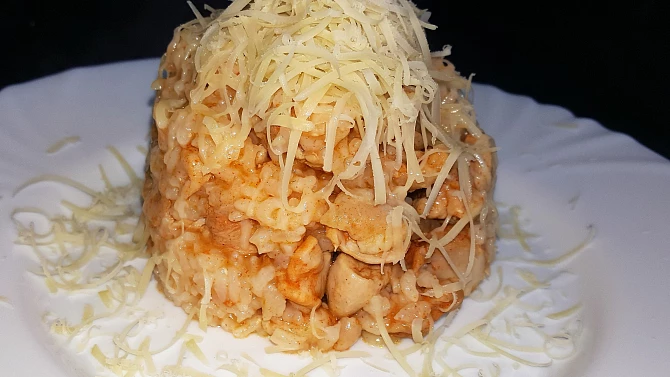 Pečené kuřecí rizoto (bez tuku), Pečené kuřecí rizoto (bez tuku)