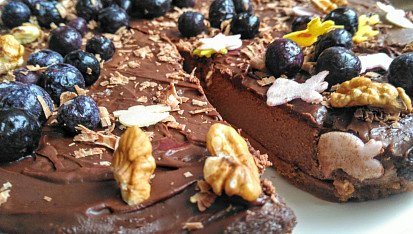 Nepečený čokoládovo-karamelový cheesecake