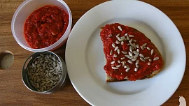 Pečená pomazánka z dýně a červené řepy