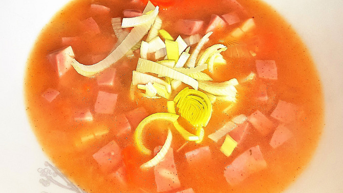 Šunková polévka s pórkem (bez tuku), Šunková polévka s pórkem (bez tuku)