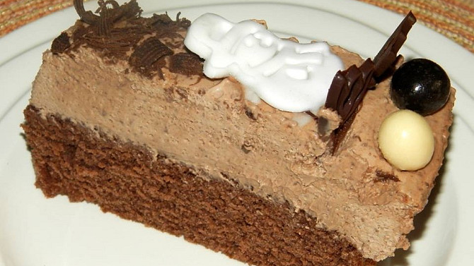 Čokoládový dort s fondánovými sněhuláky, Čokoládový dort