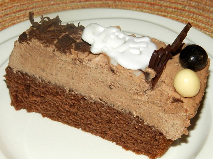 Čokoládový dort s fondánovými sněhuláky, Čokoládový dort