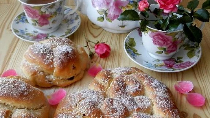 Kynuté pečivo s rozinkami, Kynuté pečivo s rozinkami