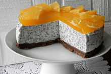  Makový nepečený cheesecake s pomerančem 