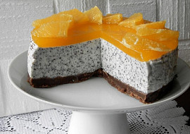 Makový nepečený cheesecake s pomerančem