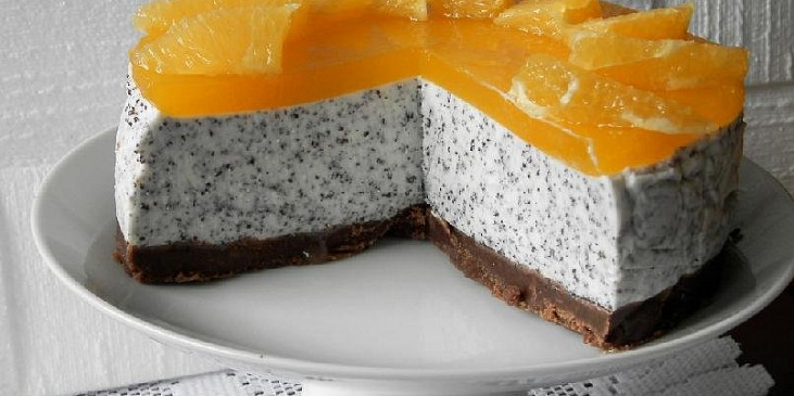 Makový nepečený cheesecake s pomerančem ( Makový nepečený cheesecake s pomerančem )