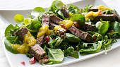 Rump steak s polníčkem a ananasovou omáčkou