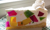 Tvarohovo-smetanový dortík s barevným želé
