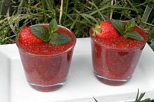 Jahodový chia pudink