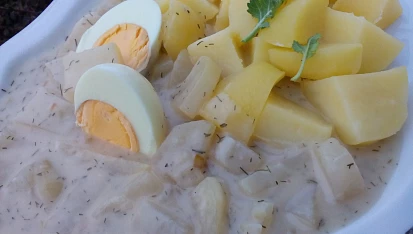 Kedlubnová omáčka s koprem