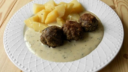 Masové koule s hořčičnou omáčkou, Masové koule s hořčičnou omáčkou