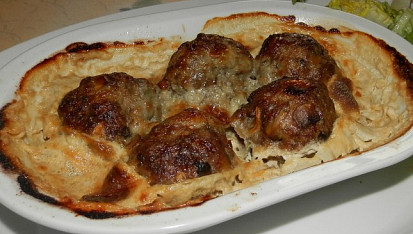 Masové koule zapečené ve smetaně, Masové koule zapečené ve smetaně