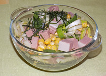 Pórkový salát s játrovým sýrem