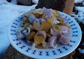 Rychlý salát z fialových brambor