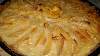 Křupavý mangový koláč, Koláč s mangem