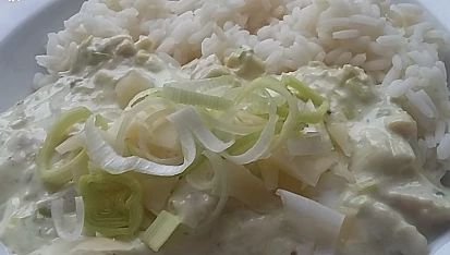 Kuřecí nudličky s pórkem a nivou