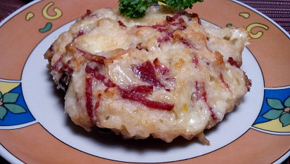 Portobello s raclette sýrem