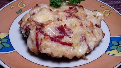 Portobello s raclette sýrem