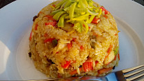 Zeleninové surimi tyčinky s rýží