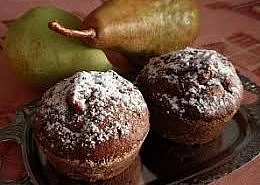 Hruškové muffiny s kakaem