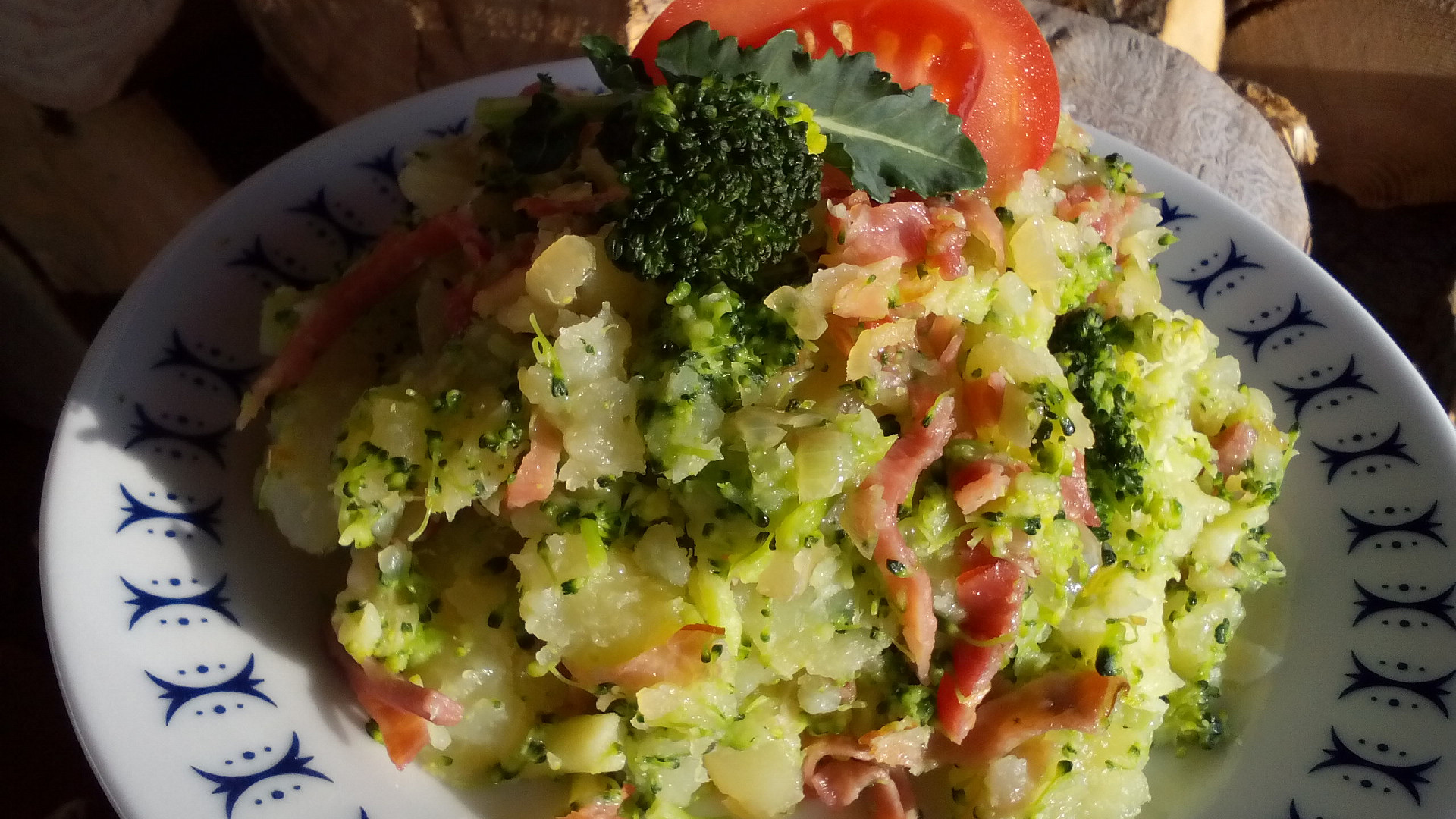 Šťouchané brambory (nejen) s brokolicí