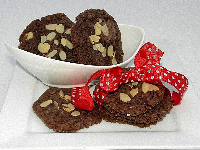 Čokoládové sušenky s mandlovými lupínky, Čokoládové sušenky s mandlovými lupínky