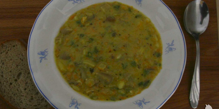 Hutná zeleninová polévka s hlívou a majoránkou (Polévka s hlívou a majoránkou)