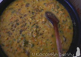 Hutná zeleninová polévka s hlívou a majoránkou (Polévka s hlívou a majoránkou - ta se dává na začátku i na konci...)