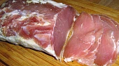 Sušená šunka z vepřové kotlety ve stylu prosciutto