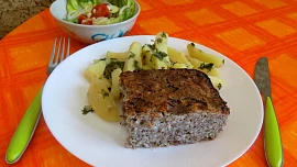 Zapékané mleté maso s pohankou