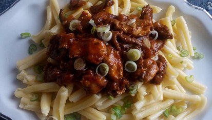 Kuřecí / králičí ragú s hlívou