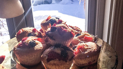 Muffiny s lesním ovocem, Muffiny byly naprosto výborné ! Těsto mi vyšlo na 20 muffinu ❤️ Moc děkuji za recept !