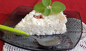 Nepečený rýžovo-tvarohový koláč