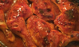 Pečená kuřecí stehýnka v javorovo hořčičné marinádě