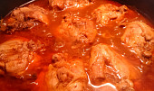 Přírodní dušené kuře na paprice, Měkké maso a hladina šťávy jak by mělo být.