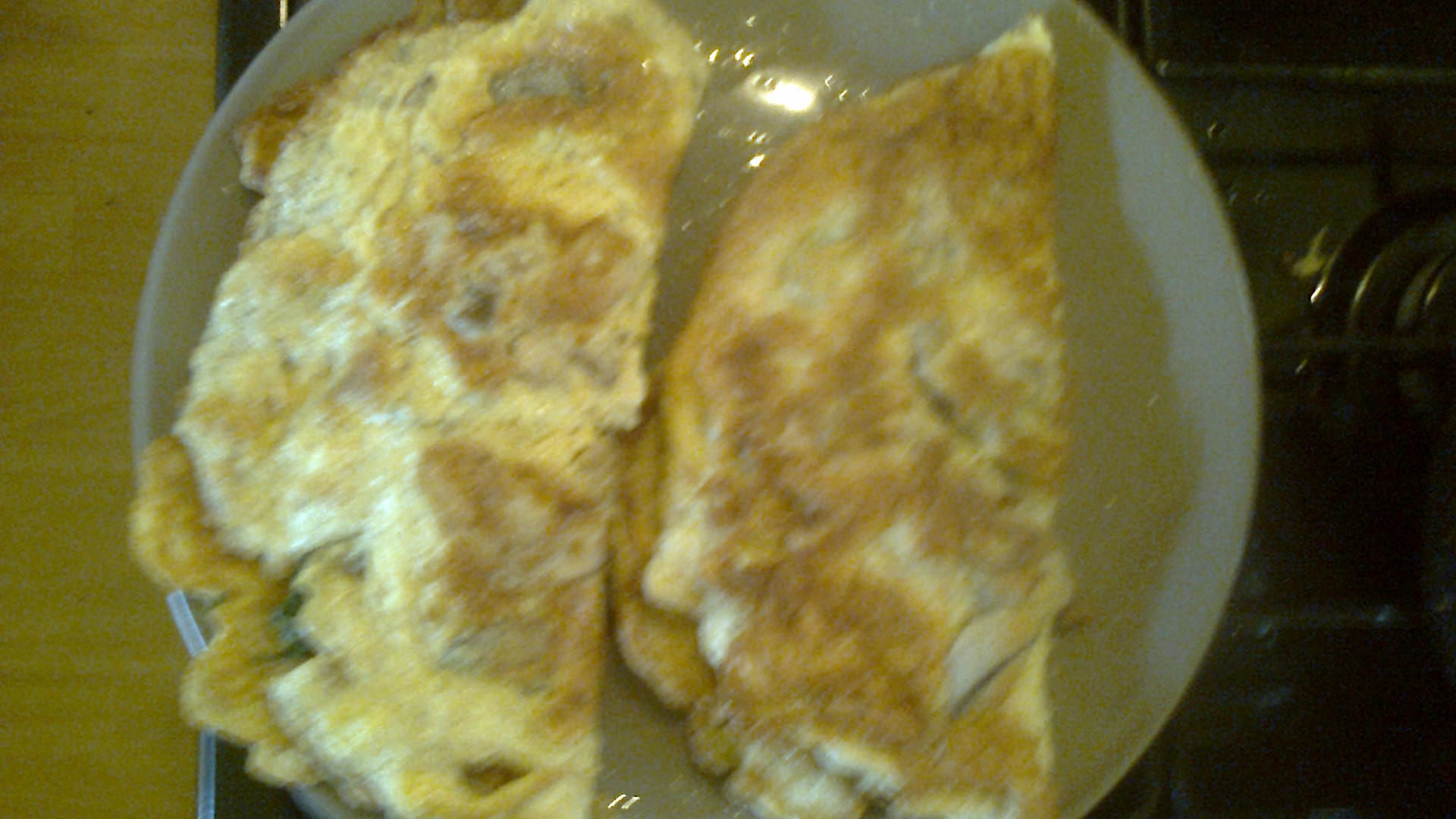 Žampionová omeleta se špenátem (i bezlepková)