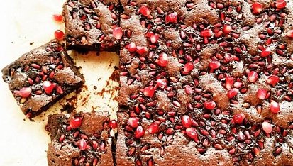 Brownies s granátovým jablkem