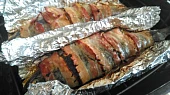 Grilovaní pstruzi (v alobalu),  s hříbkovou směsí