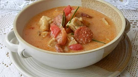 Polévka Gumbo z tresky