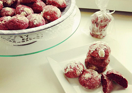 Red Velvet Crinkle Cookies neboli Popraskané sušenky