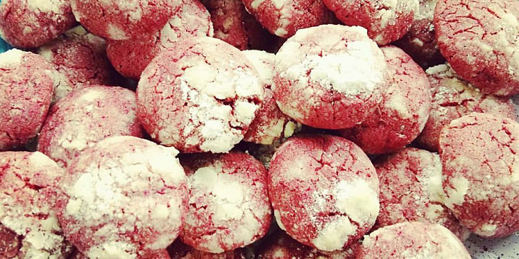 Red Velvet Crinkle Cookies neboli Popraskané sušenky
