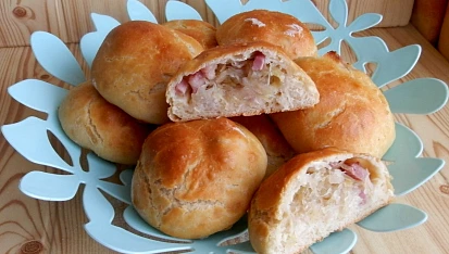 Křupavé bandůry plněné zelím a uzeným masem, Křupavé bandůry plněné zelím a uzeným masem