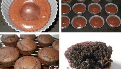 Muffiny s rumovou pralinkou