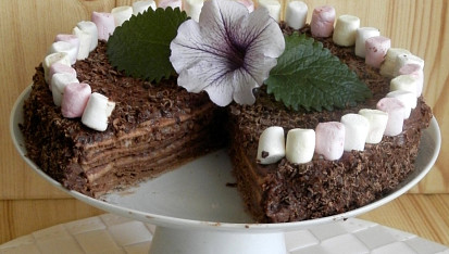 Dort z lázeňských oplatek s nutelovým krémem, Dort z lázeňských oplatek s nutelovým krémem