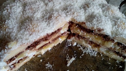 Koka-kokosový nepečený dort